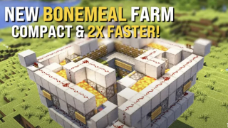Minecraft Bone Meal Farm Tutorial V2 - Self Sustaining - 5300 P/H!